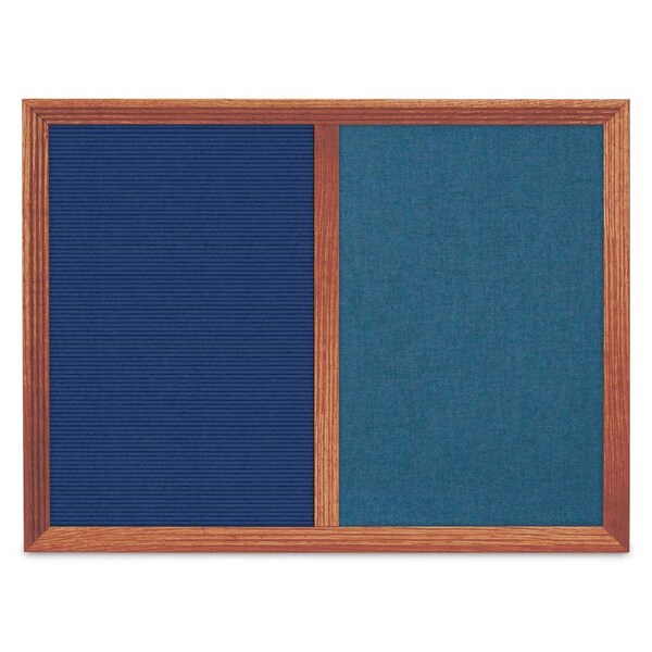 Enclosed Corkboard, 1 Door, 72"x36", 4" Fra